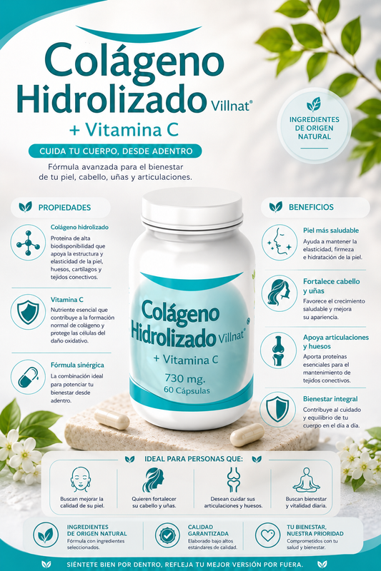 Colágeno Hidrolizado + Vitamina C Villnat