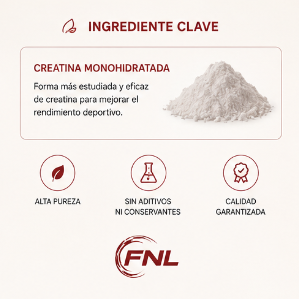 Creatina Monohidratada FNL 300 g | 60 Porciones