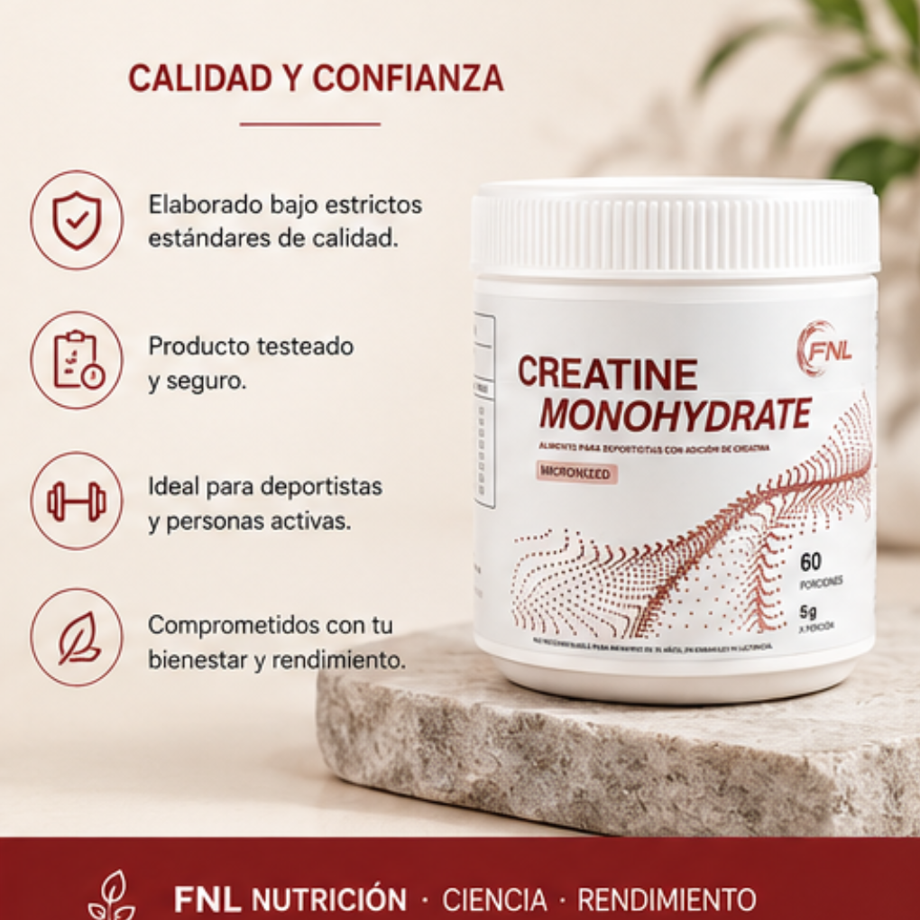 Creatina Monohidratada FNL 300 g | 60 Porciones