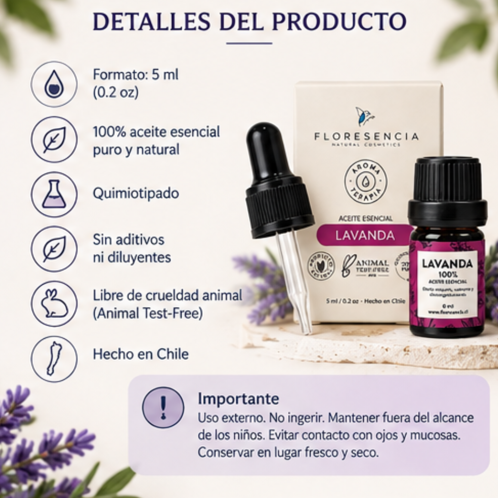 Aceite Esencial Lavanda 5 ml – Floresencia