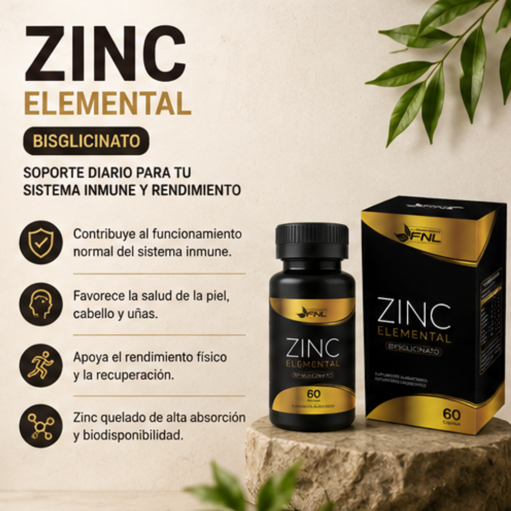 Zinc Elemental FNL 60 Cápsulas