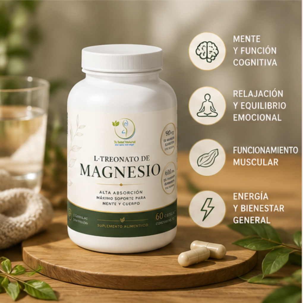 L-Treonato de Magnesio + Bisglicinato con Vitamina B6