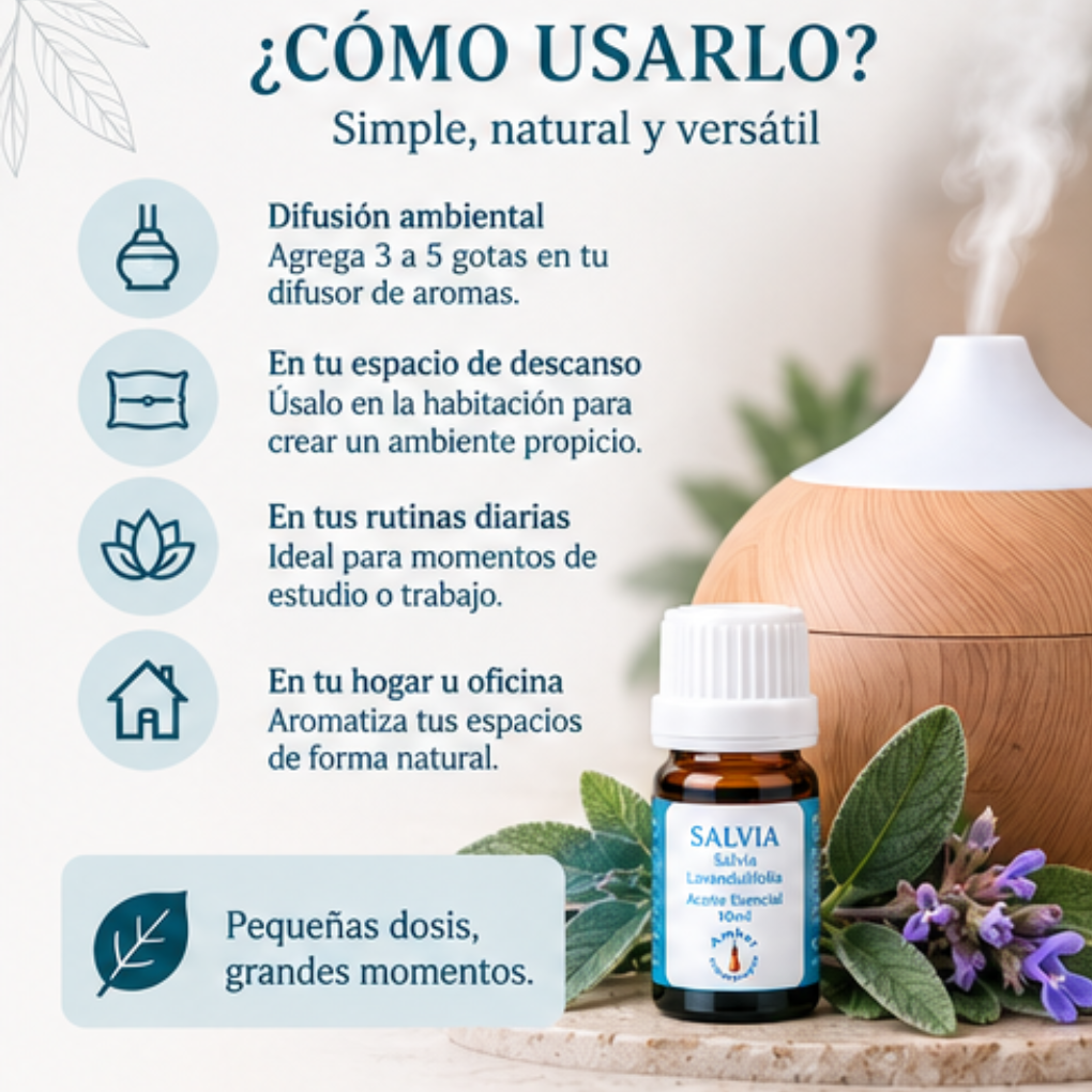 Aceite Esencial Salvia – Ambar Aromaterapia