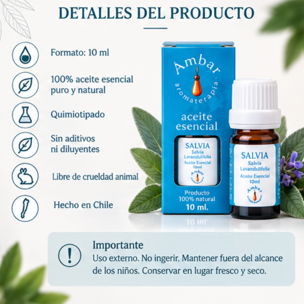 Aceite Esencial Salvia – Ambar Aromaterapia