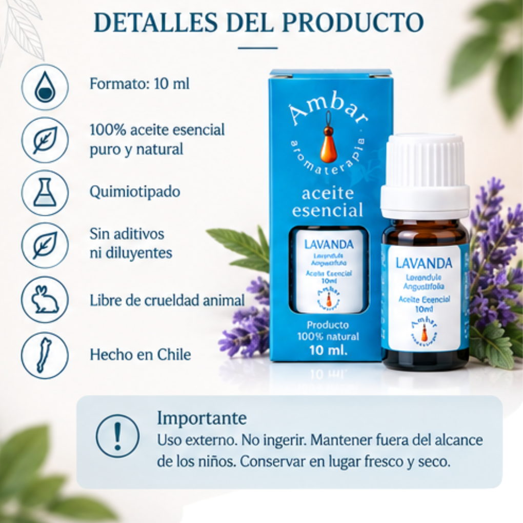 Aceite Esencial Lavanda – Ambar Aromaterapia