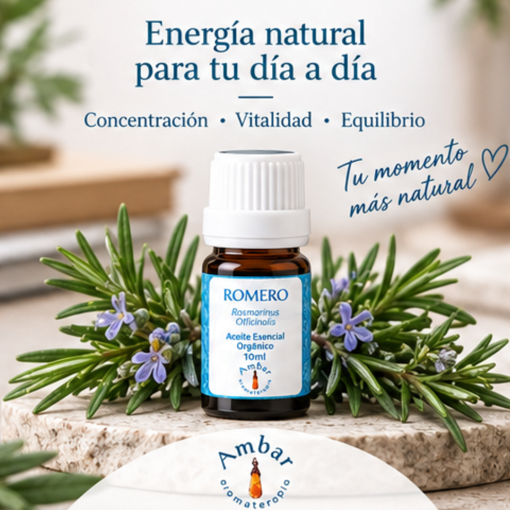 Aceite Esencial Romero Orgánico – Ambar Aromaterapia