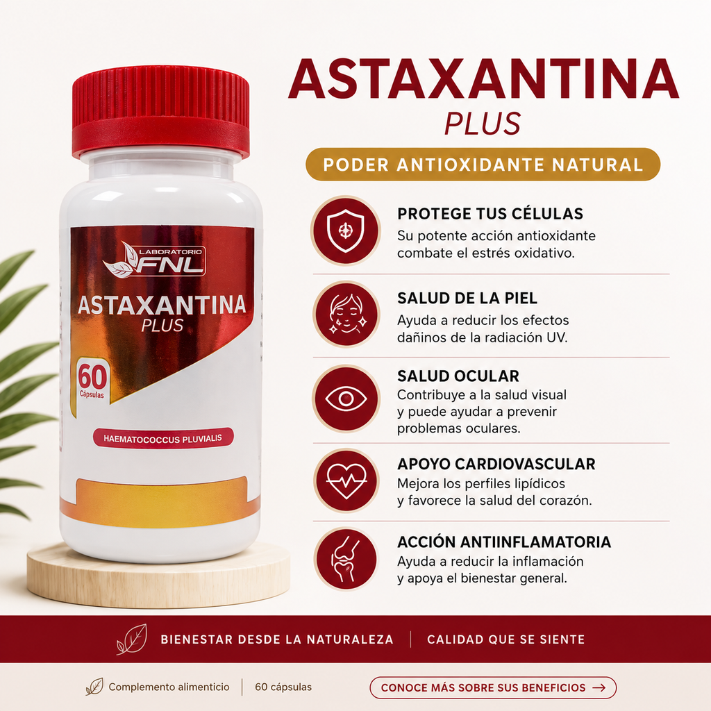 Astaxantina Plus FNL 60 Cápsulas