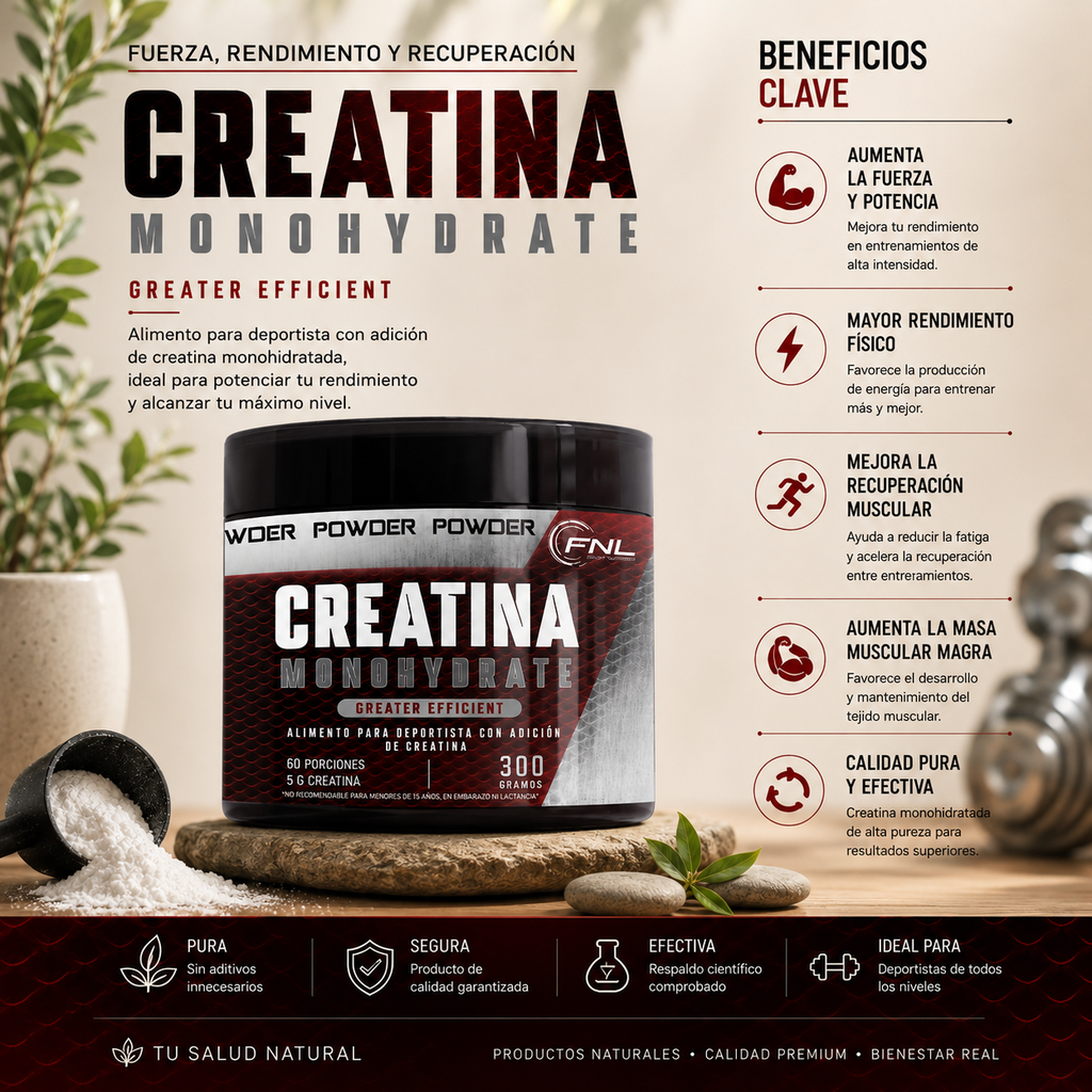 Creatina Monohidratada y Micronizada FNL