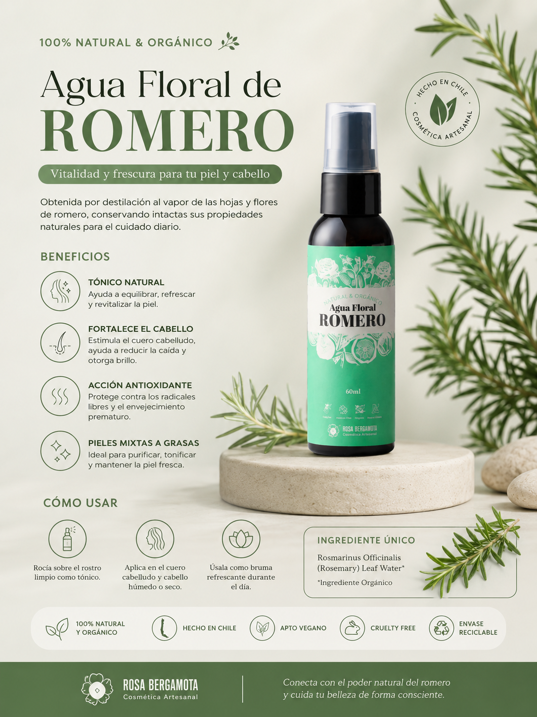 Agua Floral de Romero