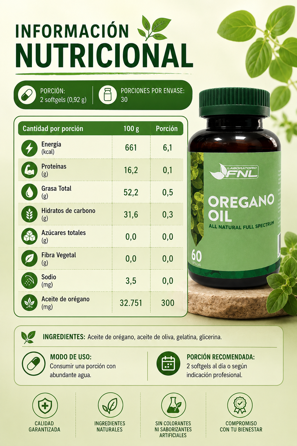 Aceite de Orégano FNL