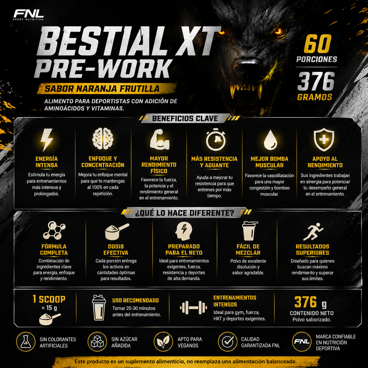 Bestial XT Pre Work FNL 376 g