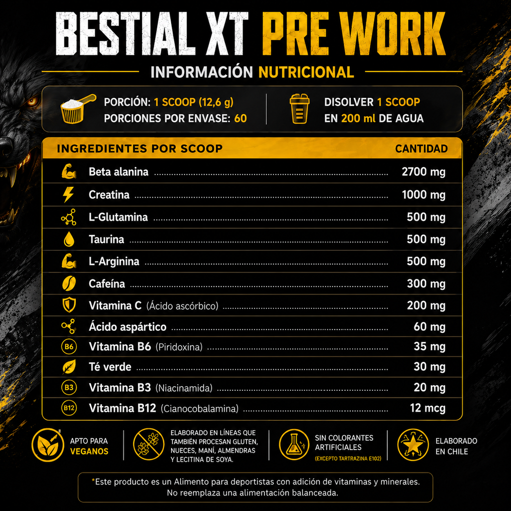 Bestial XT Pre Work FNL 376 g
