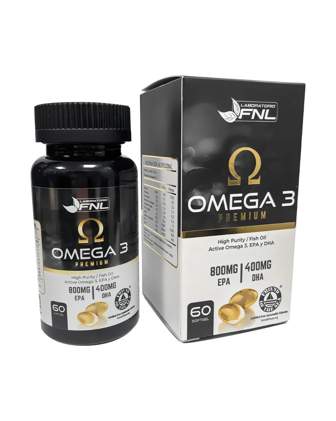 Omega 3 Premium FNL 800 mg EPA + 400 mg DHA  60 Softgel