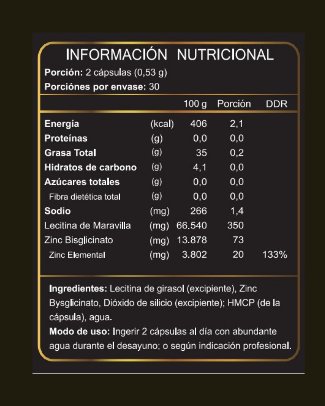 Zinc Elemental FNL 60 Cápsulas