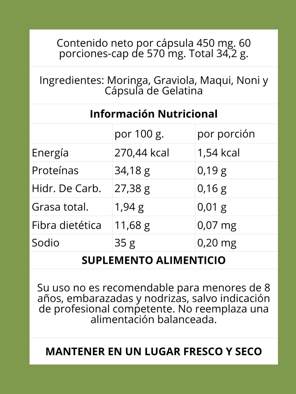 Moringa Fornat N&S