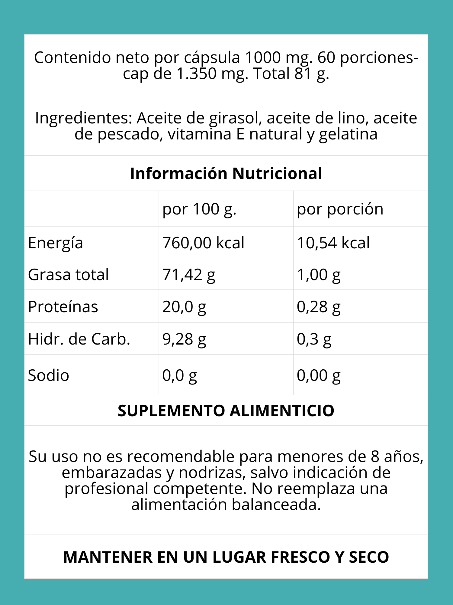 Omega 3 6 9 Villnat N&S