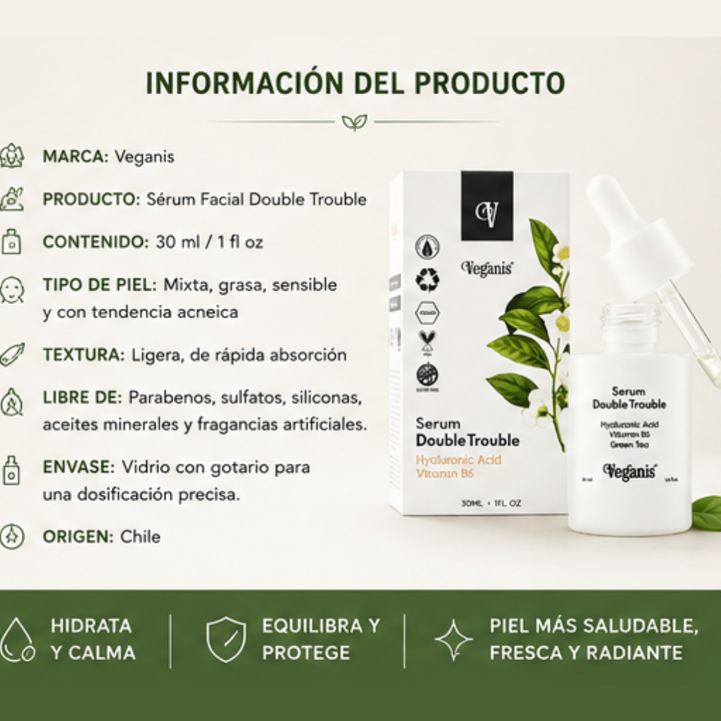 Sérum Facial Double Trouble Veganis